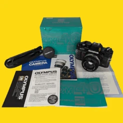 BRAND NEW - Olympus OM40 Program Black 35mm SLR Film Camera With Olympus Prime Lens