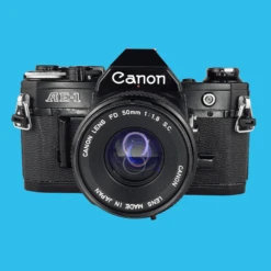 Canon® Canon AE-1 Black 35mm SLR Film Camera With Canon Prime Lens