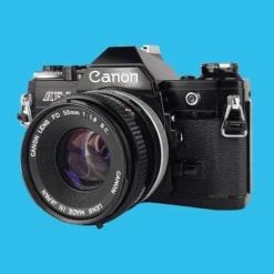 Canon® Canon AE-1 Black 35mm SLR Film Camera With Canon Prime Lens -Film Camera Store canon ae 1 black 35mm slr film camera with canon prime lens 4