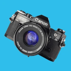 Canon® Canon AE-1 Black 35mm SLR Film Camera With Canon Prime Lens -Film Camera Store canon ae 1 black 35mm slr film camera with canon prime lens 5