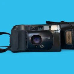Canon® Canon Sure Shot Supreme 35mm Film Camera Point And Shoot With Black Leather Canon Case And ORIGNAL BOX -Film Camera Store canon sure shot supreme 35mm film camera point and shoot with black leather canon case and orignal box 4
