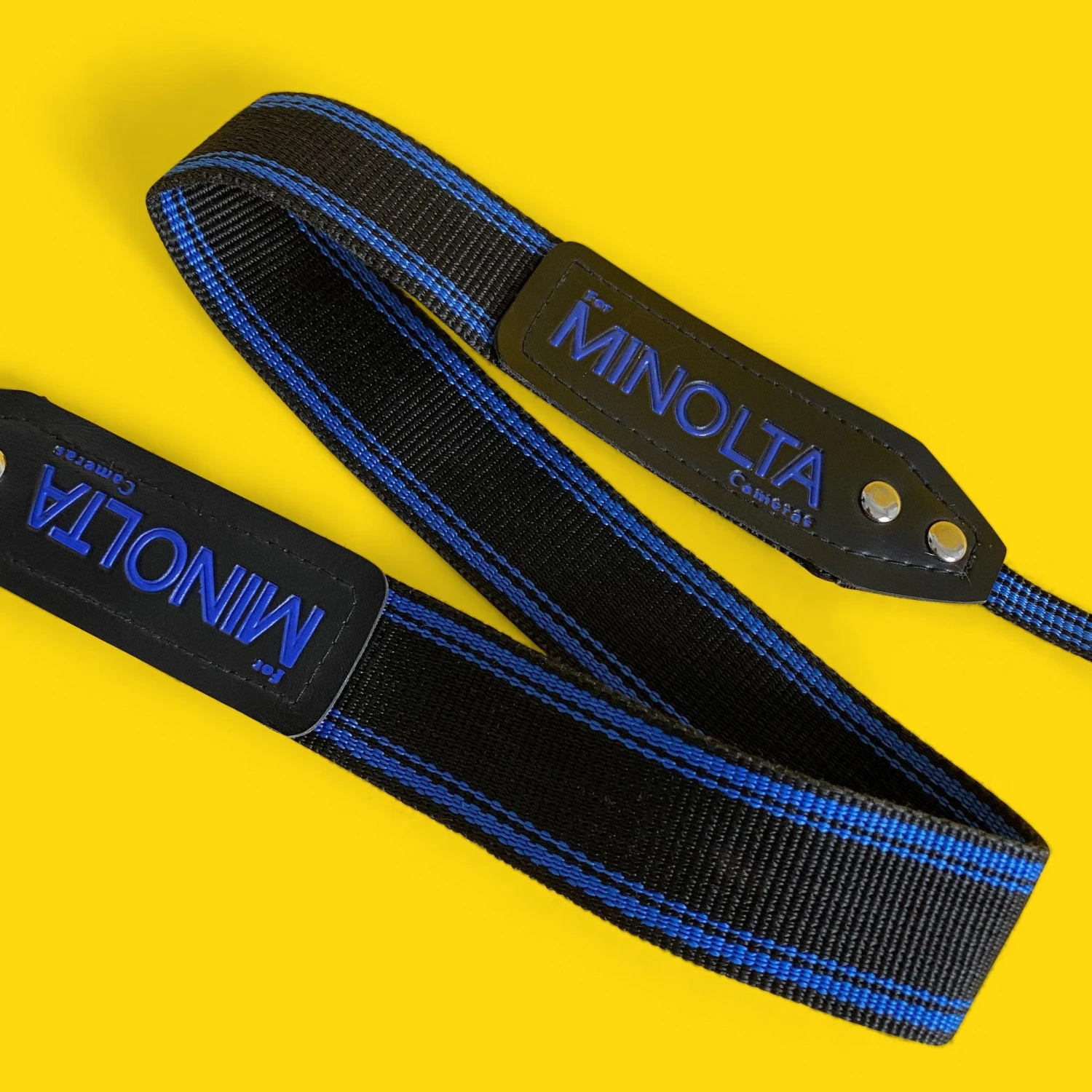 Genuine Minolta Blue & Black SLR Camera Strap 4 Genuine Minolta Blue & Black SLR Camera Strap - Image 2