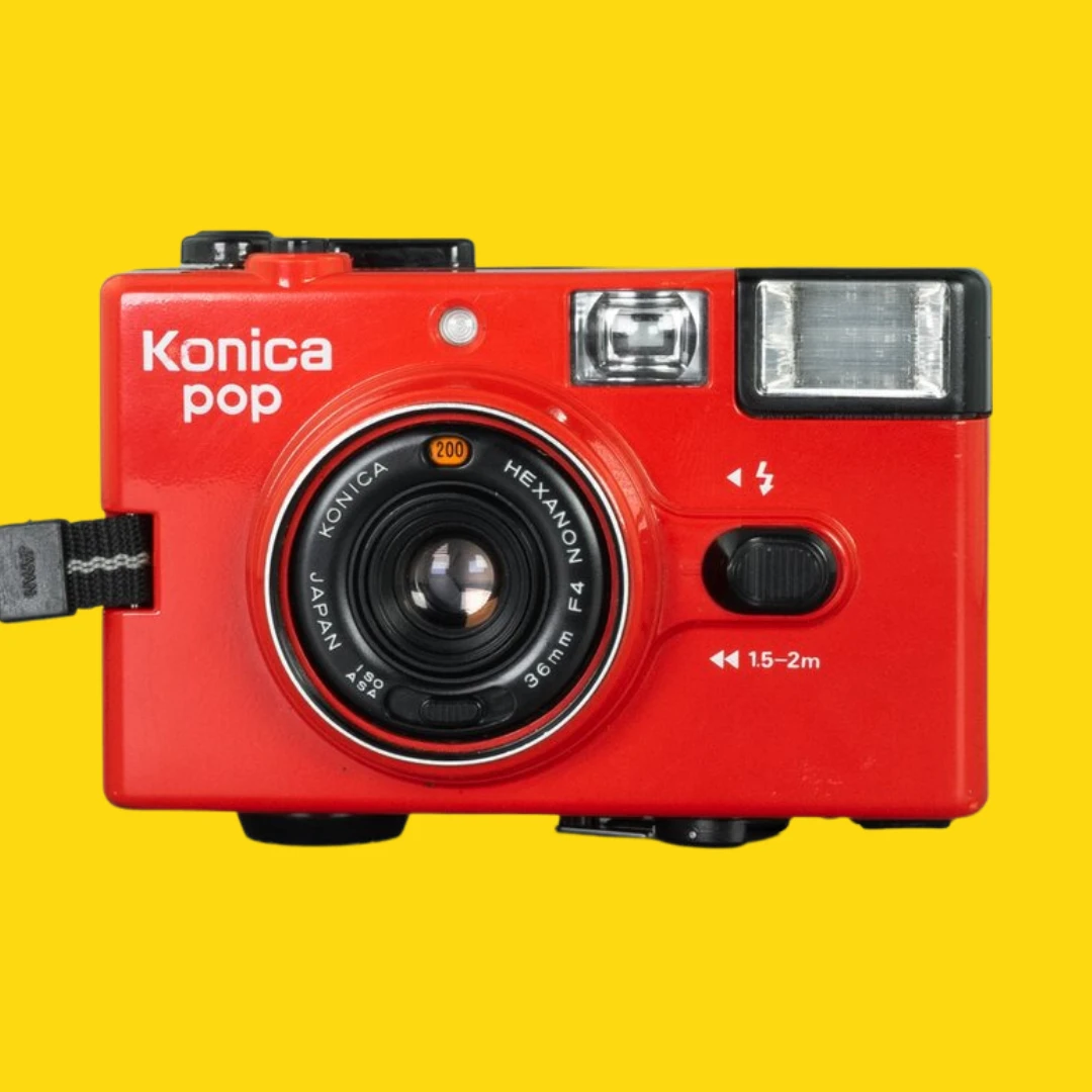 Konica POP Red 35mm Film Camera Point And Shoot 3 Konica POP Red 35mm Film Camera Point And Shoot