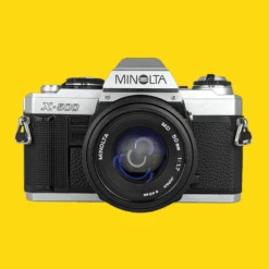 Minolta X-500 SLR 35mm Film Camera With Auto Zoom Lens