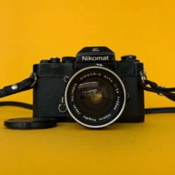 Nikomat EL Vintage 35mm SLR Film Camera W/ Nikkor-S F/2.8 35mm Lens
