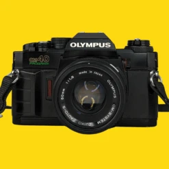 Olympus OM40 Program Black 35mm SLR Film Camera With Olympus Prime Lens