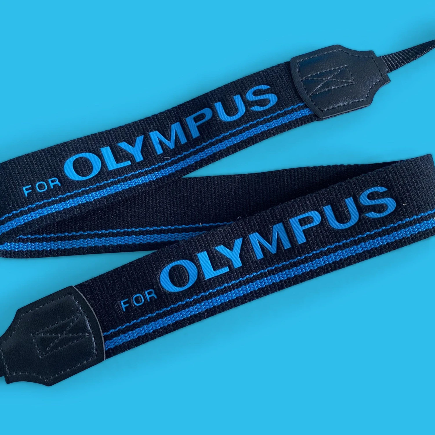 Original Olympus Black & Blue SLR Camera Strap 3 Original Olympus Black & Blue SLR Camera Strap