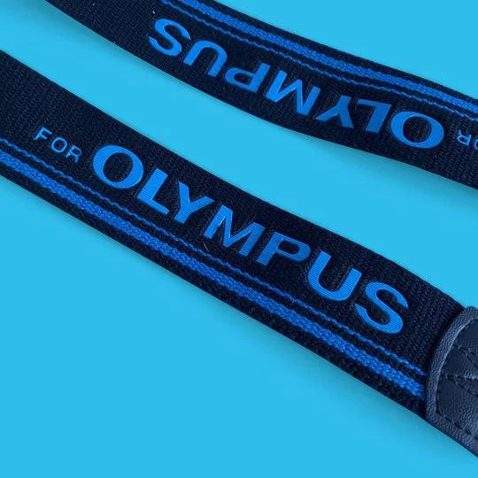 Original Olympus Black & Blue SLR Camera Strap 7 Original Olympus Black & Blue SLR Camera Strap - Image 5