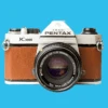 Pentax K1000 Brown Leather Vintage SLR 35mm Film Camera With Pentax F/2 50mm Prime Lens. -Film Camera Store pentax k1000 brown leather vintage slr 35mm film camera with pentax f2 50mm prime lens 1