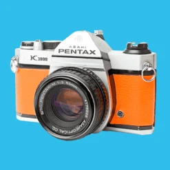 Pentax K1000 Orange Leather Vintage SLR 35mm Film Camera With Pentax F/2 50mm Prime Lens. -Film Camera Store pentax k1000 orange leather vintage slr 35mm film camera with pentax f2 50mm prime lens 4