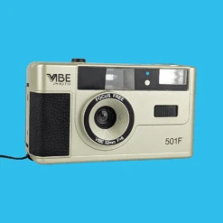 Retro VIBE 35mm Film Camera Reusable Point And Shoot - Champagne Silver -Film Camera Store retro vibe 35mm film camera reusable point and shoot champagne silver 4