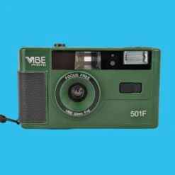 Retro VIBE 35mm Film Camera Reusable Point And Shoot - Green