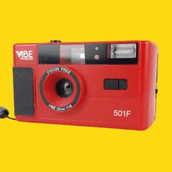 Retro VIBE 35mm Film Camera Reusable Point And Shoot - Red -Film Camera Store retro vibe 35mm film camera reusable point and shoot red 4
