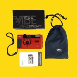 Retro VIBE 35mm Film Camera Reusable Point And Shoot - Red -Film Camera Store retro vibe 35mm film camera reusable point and shoot red 5