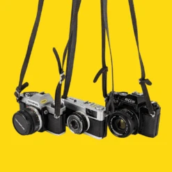 Thin Black SLR Vintage Camera Strap -Film Camera Store thin black slr vintage camera strap 5