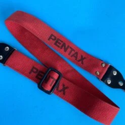 Vintage Pentax Red SLR Camera Strap