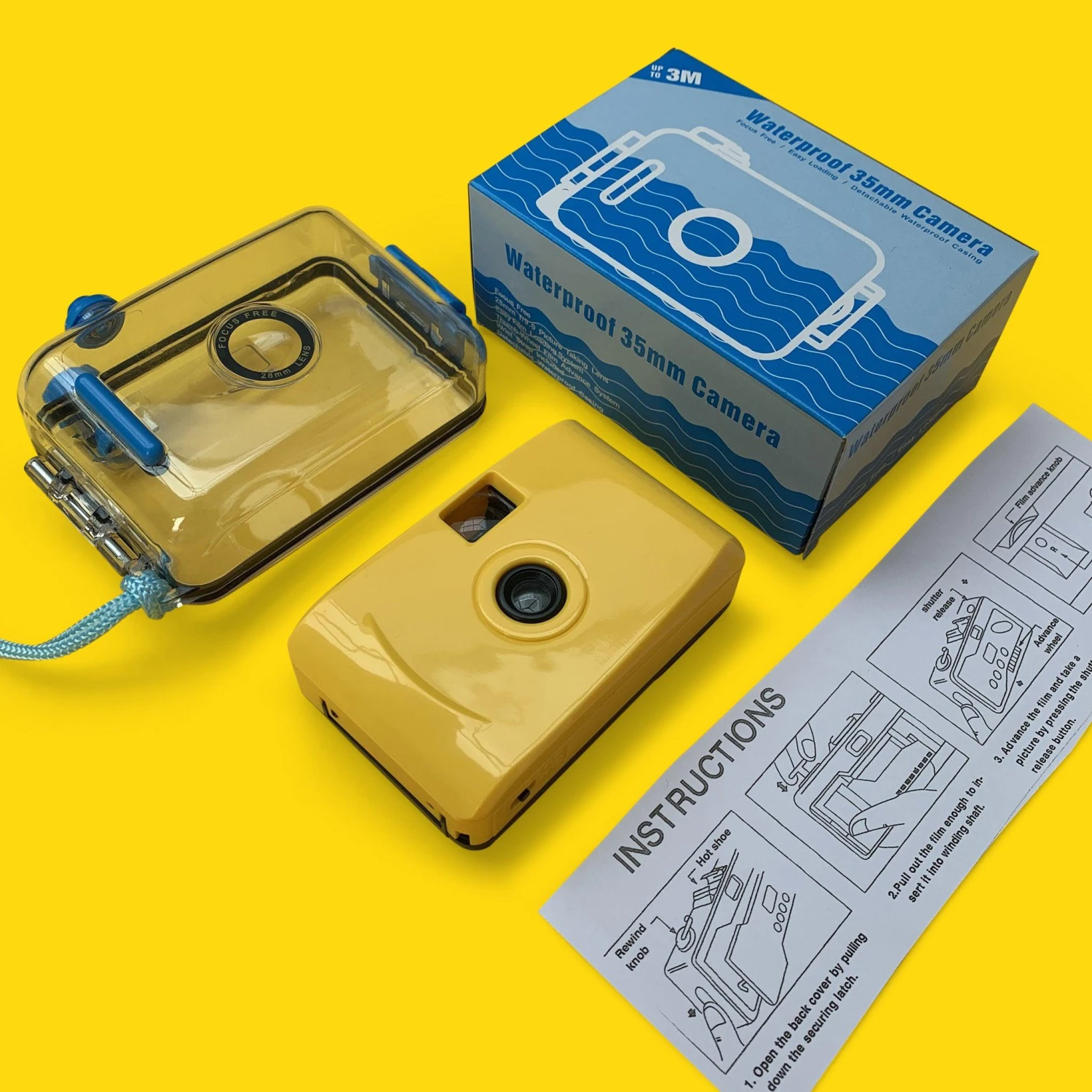 Yellow Underwater Focus Free 35mm Point And Shoot Film Camera 9 Yellow Underwater Focus Free 35mm Point And Shoot Film Camera - Image 7